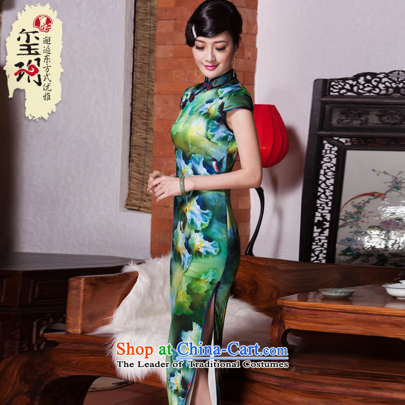 Seal of new autumn 2015 Silk Cheongsam Annual Meeting of Ms. banquet style qipao Sau San improved picture color L, seal decreased by , , , shopping on the Internet