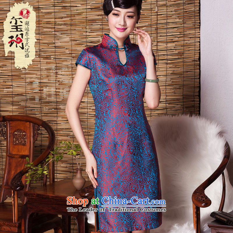 The Seal of autumn 2015) sauna silk cheongsam dress retro minimalist short high-end wedding dresses picture color Ms. XXL, seal decreased by , , , shopping on the Internet