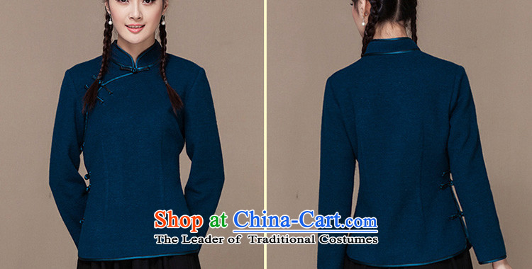 Seal of autumn and winter 2014 new republic of korea wind wool tops qipao? improved long-sleeved Tang Dynasty Chinese female Han-dark red L picture, prices, brand platters! The elections are supplied in the national character of distribution, so action, buy now enjoy more preferential! As soon as possible.