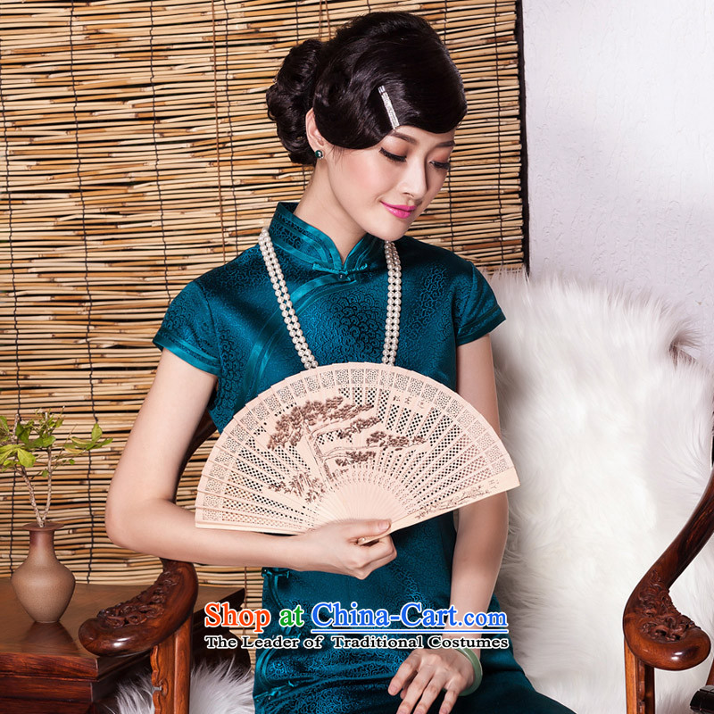 The Seal of Silk Cheongsam 2015 autumn day-to-dos Santos Silk Cheongsam retro skirt elegant banquet dress pictures of the Republic of Korea color L, seal of , , , shopping on the Internet