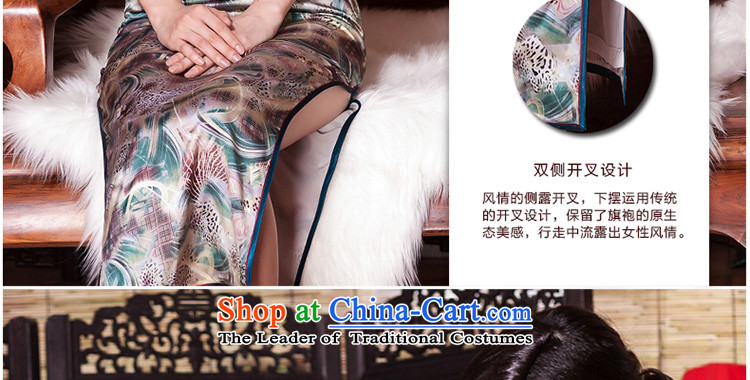 The seal of the high end banquet Silk Cheongsam retro skirt autumn 2014 new aristocratic ladies qipao daily Sau San picture color pictures, prices, XXL brand platters! The elections are supplied in the national character of distribution, so action, buy now enjoy more preferential! As soon as possible.