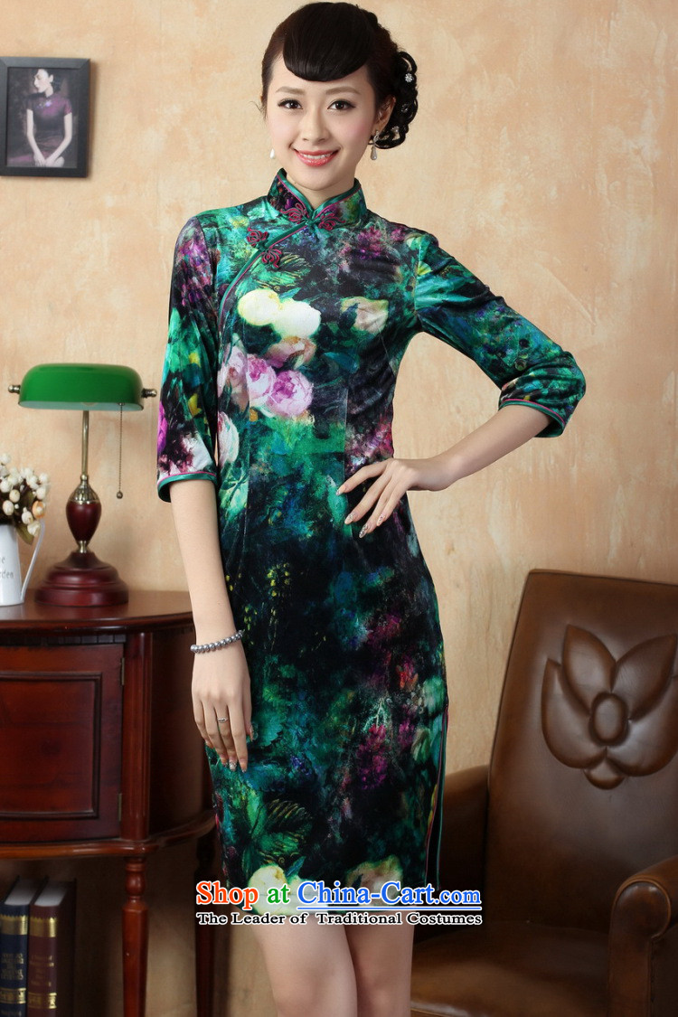 Jie in the autumn and winter new fall inside the elegant manually drive collar elastic Kim detained velvet Tang dynasty cheongsam dress TD0007 figure M picture, prices, brand platters! The elections are supplied in the national character of distribution, so action, buy now enjoy more preferential! As soon as possible.
