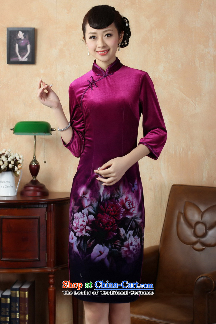Jie in the autumn and winter new fall inside the elegant manually drive collar elastic Kim detained scouring pads poster printing Tang dynasty cheongsam dress TD0006 figure L picture, prices, brand platters! The elections are supplied in the national character of distribution, so action, buy now enjoy more preferential! As soon as possible.