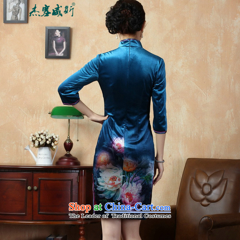 Jie in the autumn and winter new fall inside a mock-neck disc detained elastic Kim manually scouring pads poster in sleek cuff cheongsam dress TD0008# figure of Jericho, M, , , , shopping on the Internet