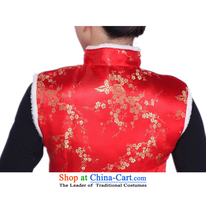 Can Green, older women's autumn and winter trendy new products collar embroidered with cotton Tang dynasty mother vest 0003# 2XL, Can Green, , , , shopping on the Internet