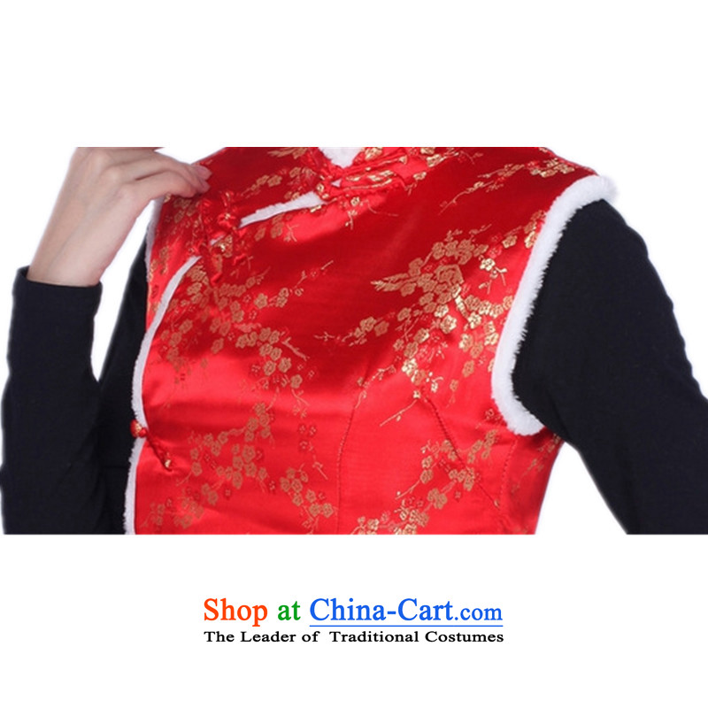 Can Green, older women's autumn and winter trendy new products collar embroidered with cotton Tang dynasty mother vest 0003# 2XL, Can Green, , , , shopping on the Internet