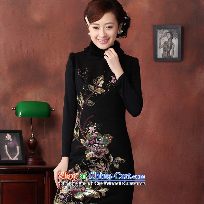 In the former Yugoslavia understand 2015 autumn and winter Li new rabbit hair for embroidery stylish warm improved gross cheongsam dress short? BOXED Q43165 autumn and winter  , L, Yugoslavia Li known black (Q.LIZHI) , , , shopping on the Internet