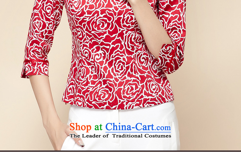 The Tang dynasty 2015 Autumn replacing New China wind improved qipao 7 Cuff T-shirt Chinese Tang dynasty to black-and-white flower girl TCA42280 M picture, prices, brand platters! The elections are supplied in the national character of distribution, so action, buy now enjoy more preferential! As soon as possible.