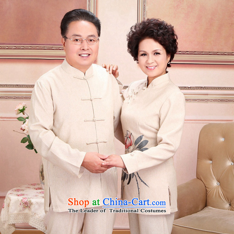 2015 Autumn and winter grade pure cotton linen in older couples Han-ethnic manually refreshing the atmosphere with his father the craftsmanship of mother boxed kit cyan women 3XL picture, prices, brand platters! The elections are supplied in the national character of distribution, so action, buy now enjoy more preferential! As soon as possible.