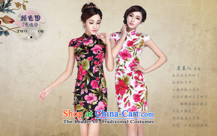 In accordance with the American Women's Summer's Mock-neck retro cheongsam dress elegant qipao daily retro improved graphics thin cheongsam dress Sau San LYE7013 black S picture, prices, brand platters! The elections are supplied in the national character of distribution, so action, buy now enjoy more preferential! As soon as possible.