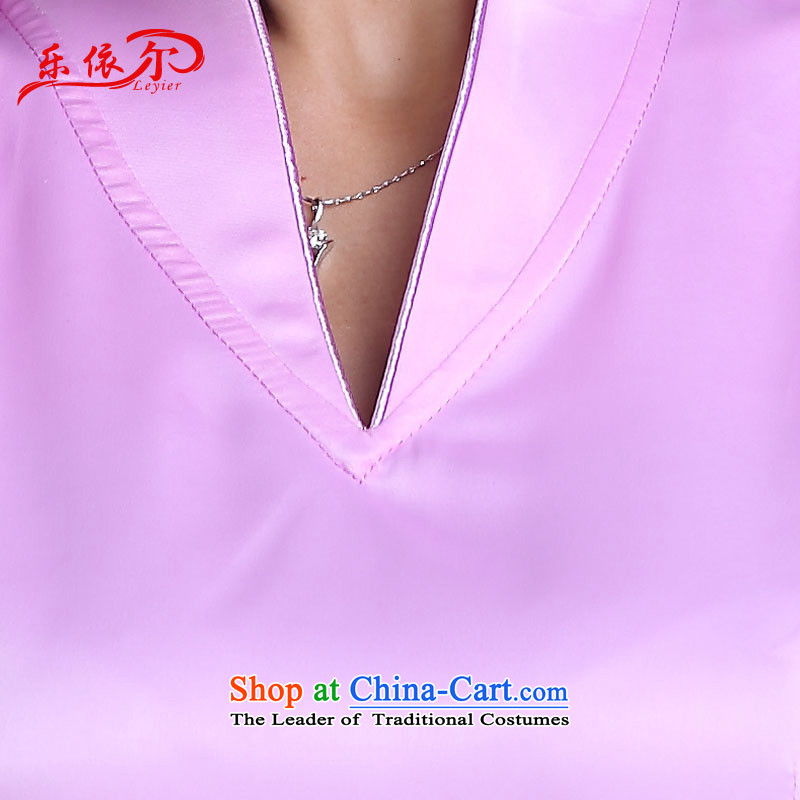 In accordance with the American's summer female qipao stylish sexy qipao retro improved short of qipao gown skirts V-Neck LYE1705 pink , L, in accordance with the American (leyier) , , , shopping on the Internet