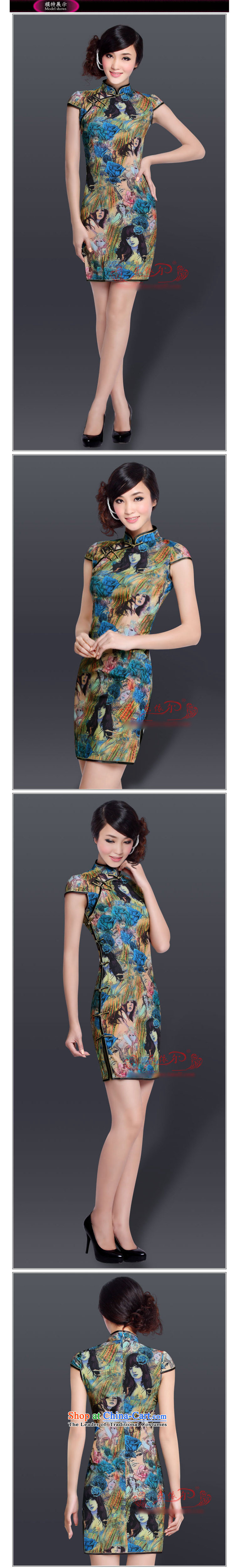 In accordance with the American's summer female qipao female Chinese Antique style qipao daily low improved power's skirt LYE1306 Sau San qipao map color L picture, prices, brand platters! The elections are supplied in the national character of distribution, so action, buy now enjoy more preferential! As soon as possible.