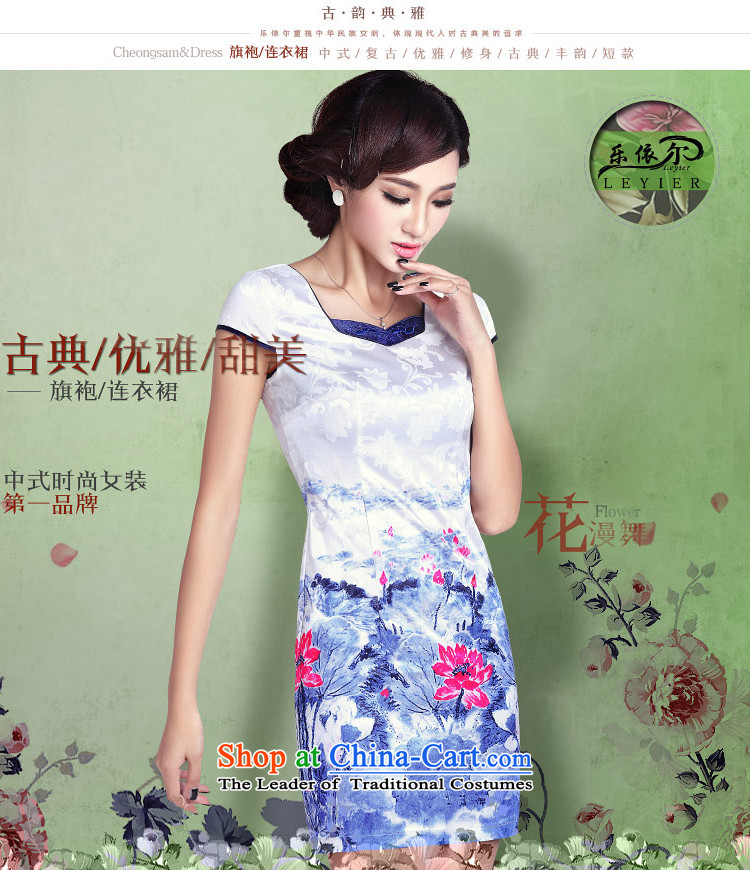 In accordance with the American's summer hand-painted cheongsam dress Ms. elegant qipao and sexy improved retro graphics, Sau San thin short White XXL pictures LYE1367 cheongsam, prices, brand platters! The elections are supplied in the national character of distribution, so action, buy now enjoy more preferential! As soon as possible.