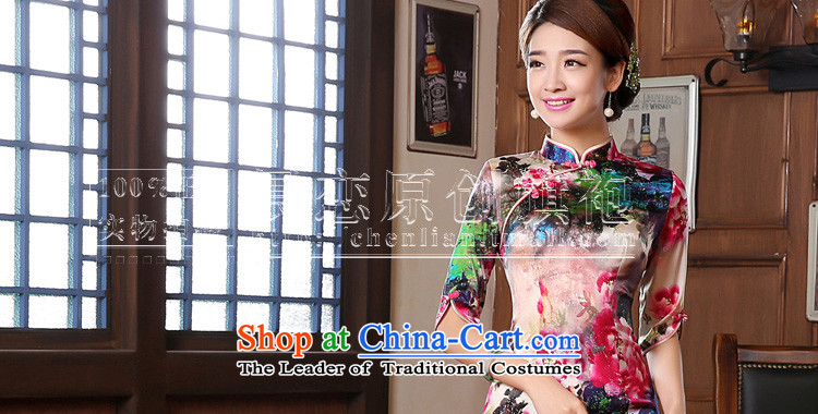 Morning new qipao land 2014 autumn in the retro fitted sleeveless improved stylish herbs extract heavyweight Silk Cheongsam Dress Suit M pictures of color, prices, brand platters! The elections are supplied in the national character of distribution, so action, buy now enjoy more preferential! As soon as possible.