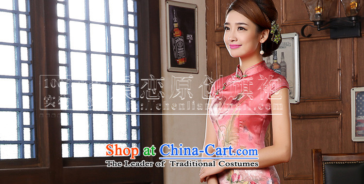 Morning new qipao land 2014 autumn in the retro fitted sleeveless improved stylish herbs extract heavyweight silk cheongsam dress Nga Yun pink M picture, prices, brand platters! The elections are supplied in the national character of distribution, so action, buy now enjoy more preferential! As soon as possible.