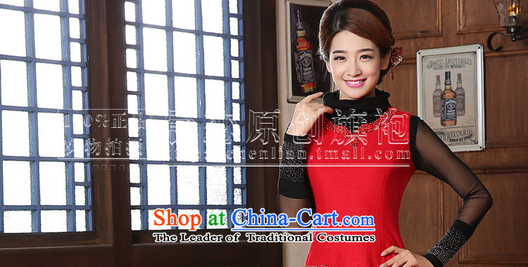 Land 2014 New Morning cheongsam dress short of marriage wool red retro improved bride? bows to vest skirt red L picture, prices, brand platters! The elections are supplied in the national character of distribution, so action, buy now enjoy more preferential! As soon as possible.