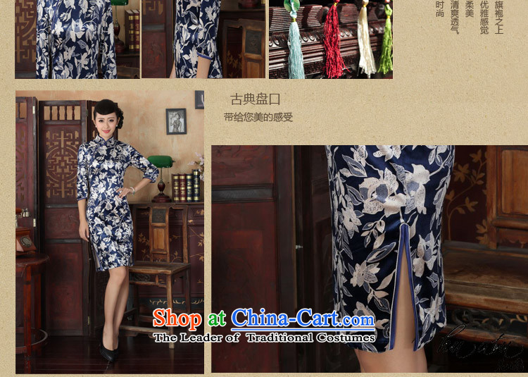 Figure autumn flowers with Tang Women's clothes qipao new collar Chinese improved national Kim scouring pads qipao skirt seven Sau San cuff -A S picture, prices, brand platters! The elections are supplied in the national character of distribution, so action, buy now enjoy more preferential! As soon as possible.
