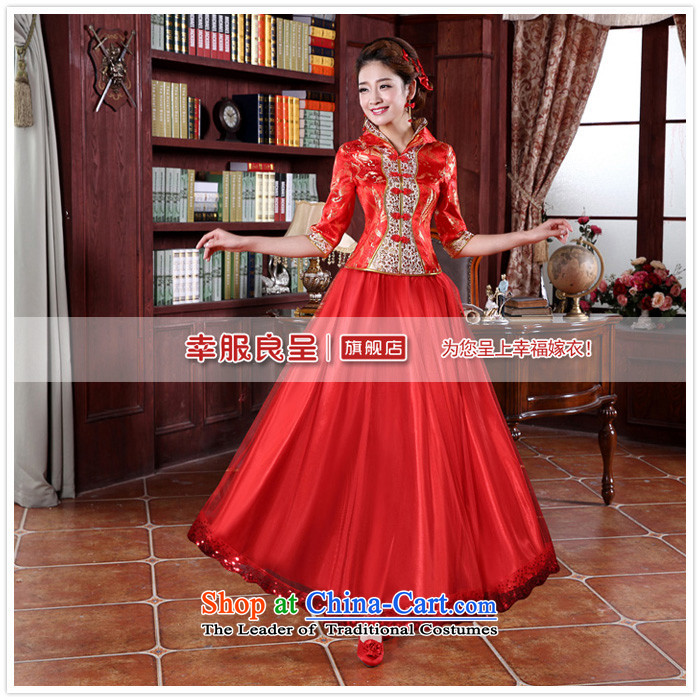 The privilege of serving-leung 2015 new autumn and winter red bride replacing wedding dress long-sleeved clothing qipao back door bows. Dress Short-sleeved 3XL picture, prices, brand platters! The elections are supplied in the national character of distribution, so action, buy now enjoy more preferential! As soon as possible.