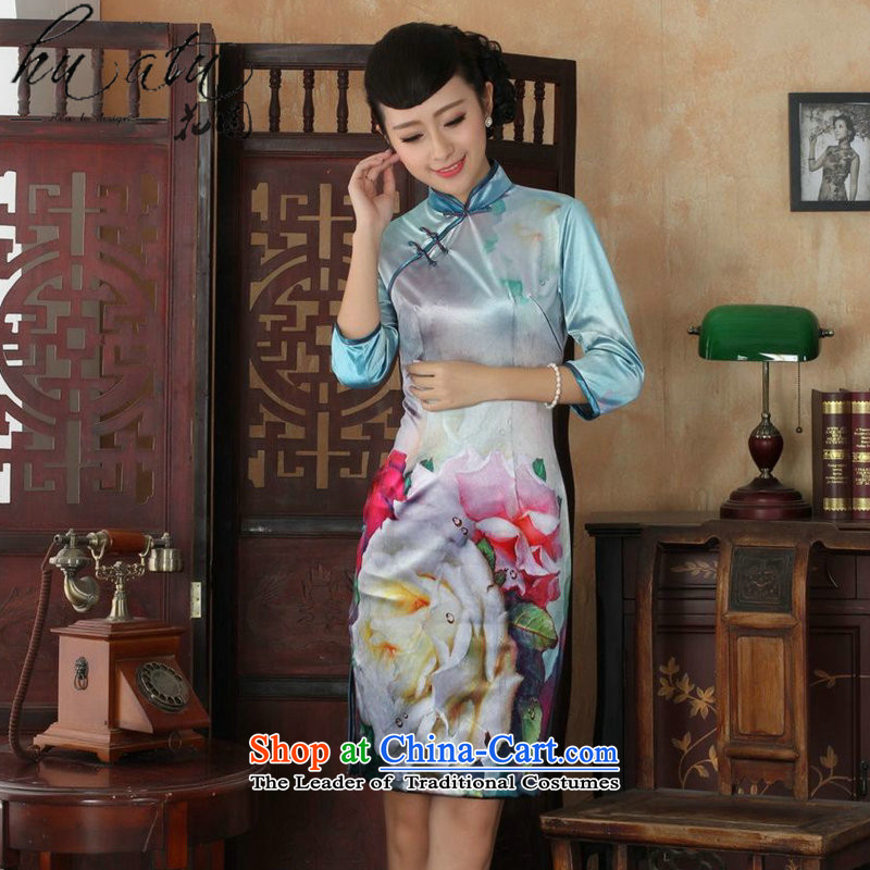 It fall inside the new Tang Women's clothes qipao ethnic collar Stretch Wool cheongsam dress Kim Sau San 7 Cuff figure it S, shopping on the Internet has been pressed.