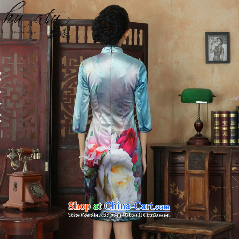 It fall inside the new Tang Women's clothes qipao ethnic collar Stretch Wool cheongsam dress Kim Sau San 7 Cuff figure it S, shopping on the Internet has been pressed.