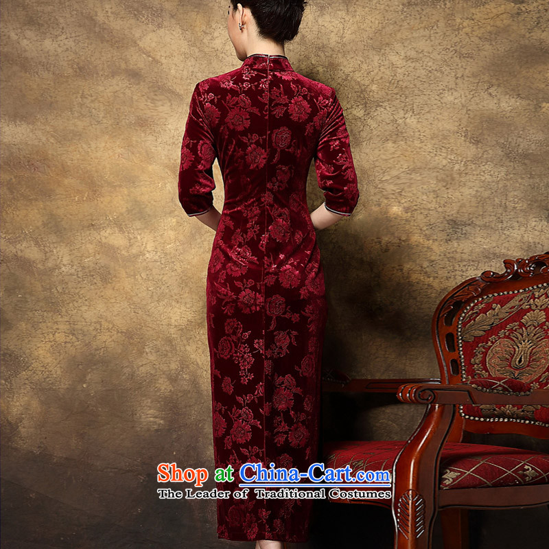 Progress toward the 2014 autumn and winter Ritz Chinese girl who will dinner decorated Wedding Tang dynasty improved Stylish retro dresses scouring pads long QIPAO) rose, XXL to large, growing Ritz , , , shopping on the Internet