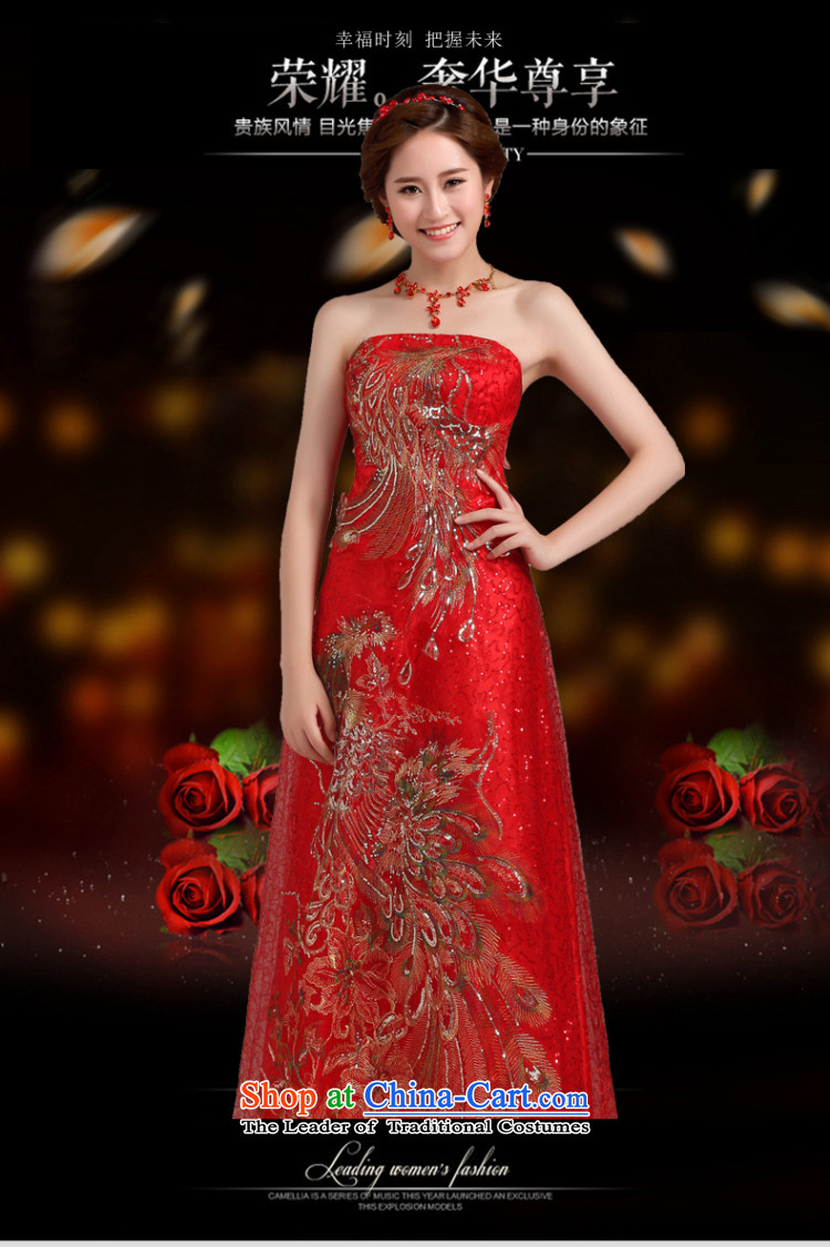 Beverly Ting 2015 new spring and summer gown long Korean modern marriage bows services banquet evening dresses moderator dress Sau San Red XXL picture, prices, brand platters! The elections are supplied in the national character of distribution, so action, buy now enjoy more preferential! As soon as possible.
