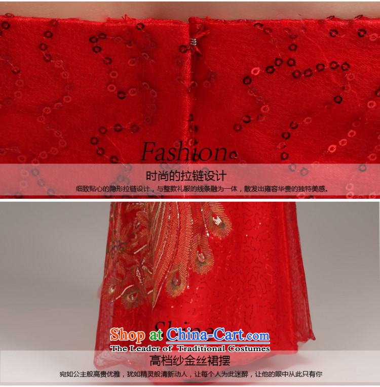Beverly Ting 2015 new spring and summer gown long Korean modern marriage bows services banquet evening dresses moderator dress Sau San Red XXL picture, prices, brand platters! The elections are supplied in the national character of distribution, so action, buy now enjoy more preferential! As soon as possible.