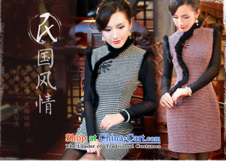 After the 2014 Fall/Winter Collections in the new improved latticed temperament wool retro hair? For cheongsam dress 4810 beige L picture, prices, brand platters! The elections are supplied in the national character of distribution, so action, buy now enjoy more preferential! As soon as possible.