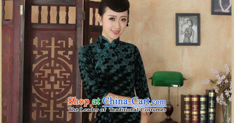 It fall short-Women's clothes qipao new collar Chinese qipao and noble Kim scouring pads Sau San 7 -B cuffs skirt XL Photo, prices, brand platters! The elections are supplied in the national character of distribution, so action, buy now enjoy more preferential! As soon as possible.