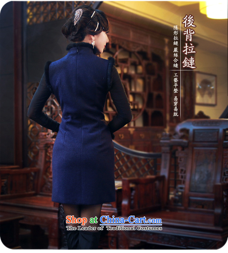 After a new wind autumn and winter and stylish high-end cheongsam dress for the improvement of solid color hair short of qipao dresses 4808 4808 Blue S picture, prices, brand platters! The elections are supplied in the national character of distribution, so action, buy now enjoy more preferential! As soon as possible.