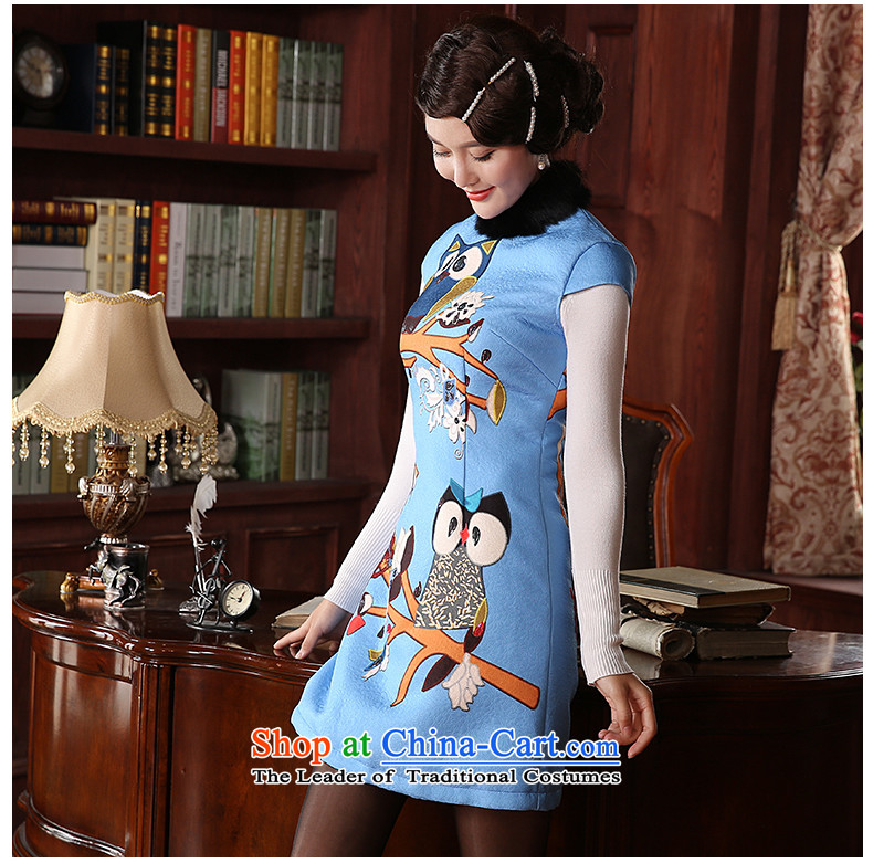 [Sau Kwun Tong] fuser dream for winter 2014 new improved qipao rabbit hair style dress QD4932 2,005 M picture, prices, brand platters! The elections are supplied in the national character of distribution, so action, buy now enjoy more preferential! As soon as possible.