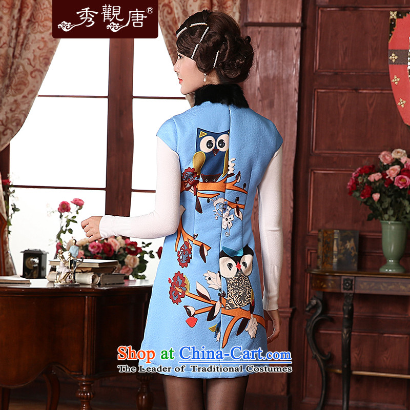 [Sau Kwun Tong] fuser dream for winter 2014 new improved qipao rabbit hair style dress QD4932 2,005 M, Sau Kwun Tong shopping on the Internet has been pressed.