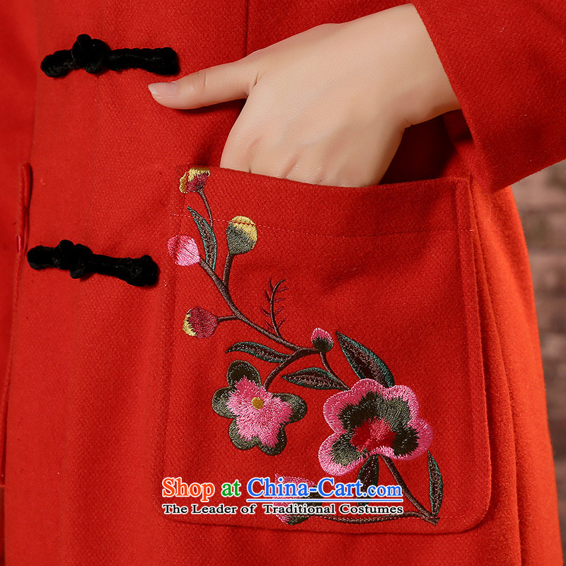 [Sau Kwun Tong] Chan safflower 2014 winter clothing new embroidery Gross Gross for women coat? Tang dynasty TC41001 long-sleeved red XXXL, Sau Kwun Tong shopping on the Internet has been pressed.