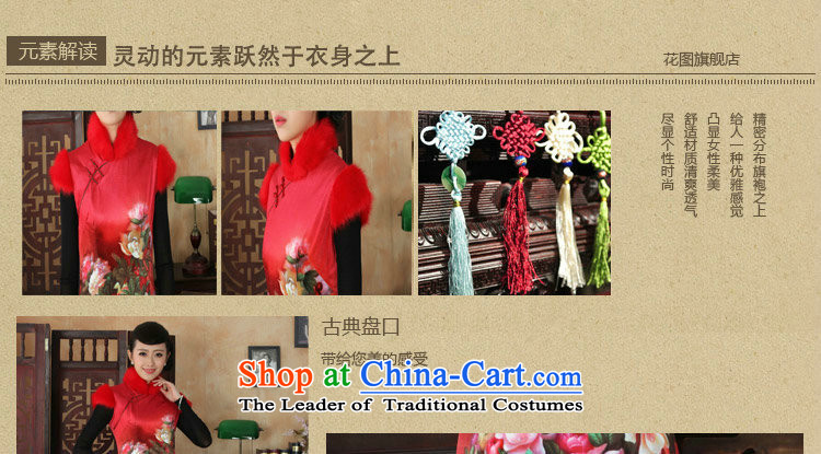 Floral winter clothing new Tang Women's clothes cheongsam collar Chinese classical scouring pads for improved gross cotton short qipao plus Figure 2XL color pictures, prices, brand platters! The elections are supplied in the national character of distribution, so action, buy now enjoy more preferential! As soon as possible.
