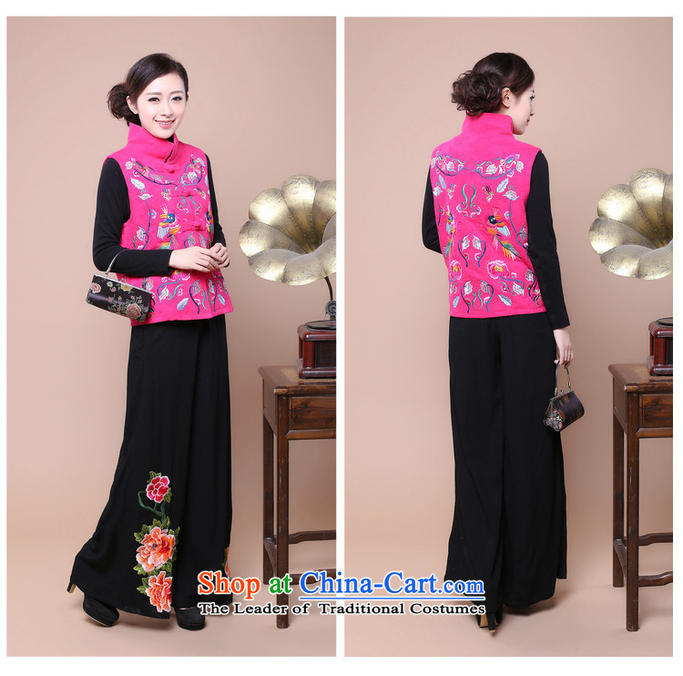 2015 Fall/Winter Collections Of Chinese national cotton jacquard embroidery on Wind Vest trousers Tang dynasty women's two-piece set load can sell the red T-shirt M picture, prices, brand platters! The elections are supplied in the national character of distribution, so action, buy now enjoy more preferential! As soon as possible.
