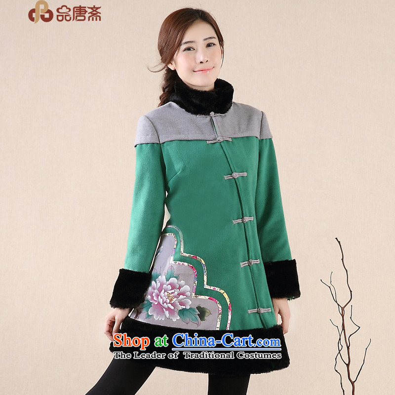 No. of Ramadan 2014 Winter Tang new ethnic hand-painted improved retro Tang jackets girl S products green Tang Ramadan , , , shopping on the Internet
