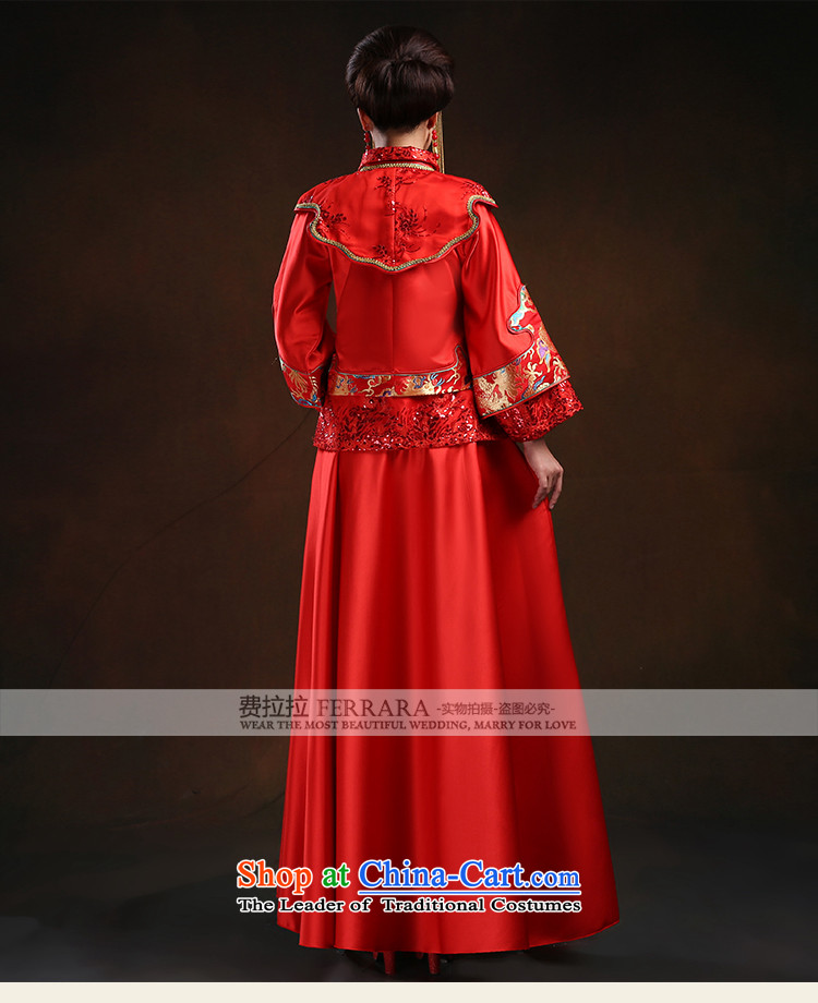 Ferrara 2015 Chinese qipao longfeng bride retro use long-sleeved retro-soo Wo Service marriage bows pregnant women) XL Suzhou shipment picture, prices, brand platters! The elections are supplied in the national character of distribution, so action, buy now enjoy more preferential! As soon as possible.