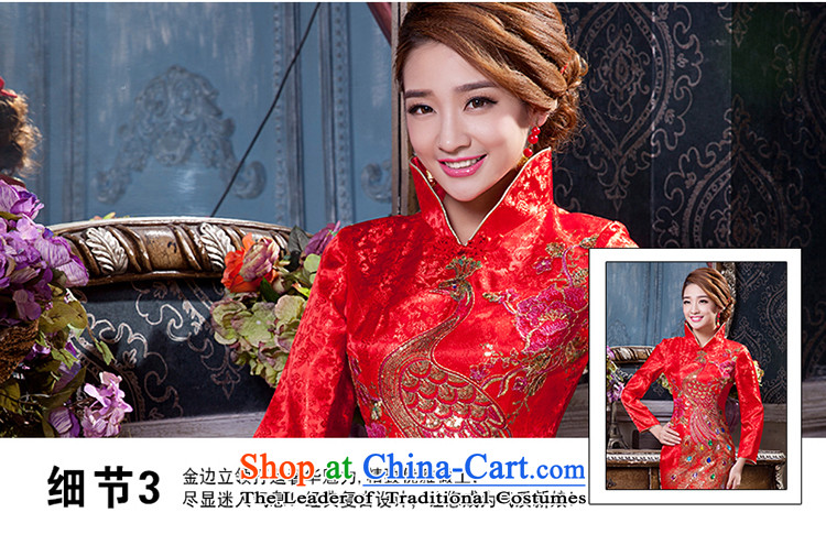 2015 new bride qipao folder cotton Tang Dynasty Chinese wedding dresses welcome the ribbon bows ceremonial dress L picture, prices, brand platters! The elections are supplied in the national character of distribution, so action, buy now enjoy more preferential! As soon as possible.