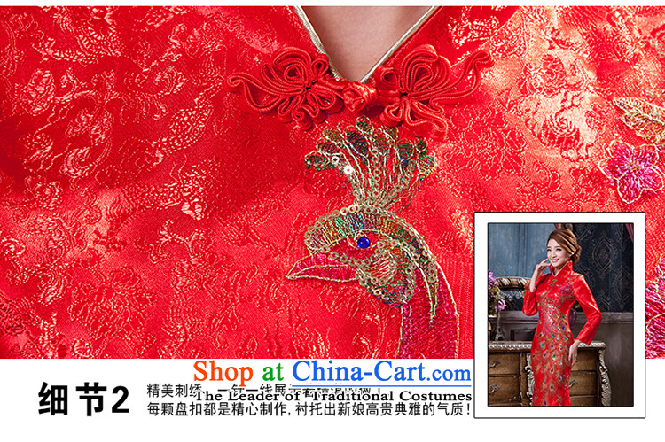 2015 new bride qipao folder cotton Tang Dynasty Chinese wedding dresses welcome the ribbon bows ceremonial dress L picture, prices, brand platters! The elections are supplied in the national character of distribution, so action, buy now enjoy more preferential! As soon as possible.