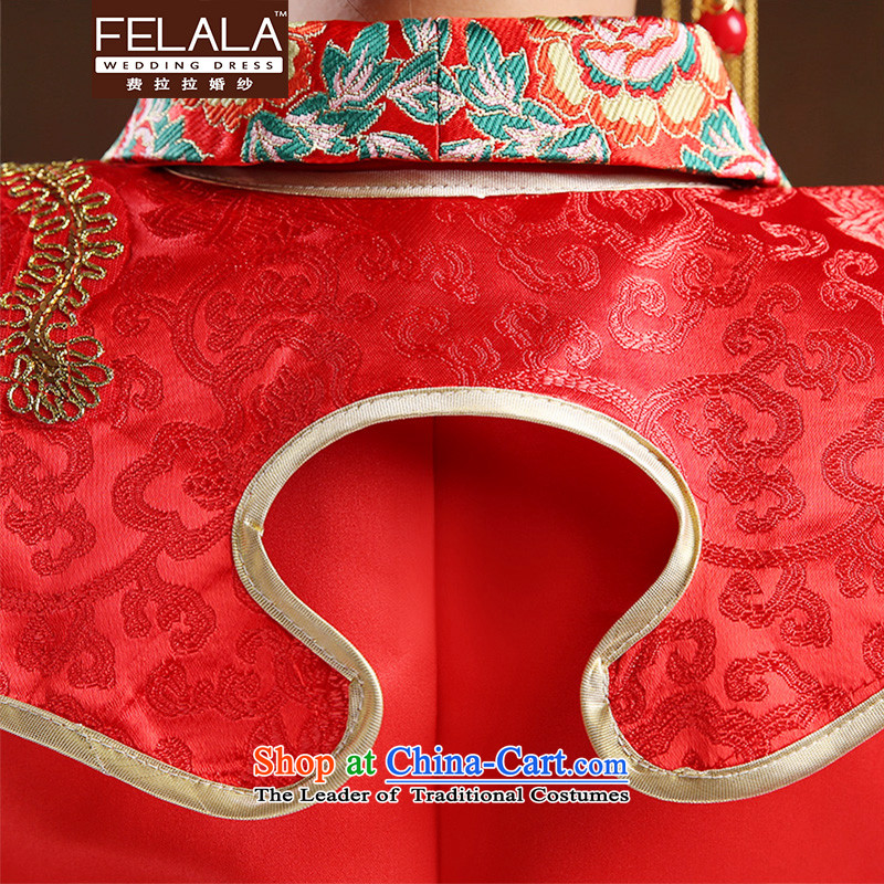 Ferrara 2015 Chinese qipao good retro bride damask Sau Wo Service service M Suzhou shipment bows of Ferrara wedding (FELALA) , , , shopping on the Internet
