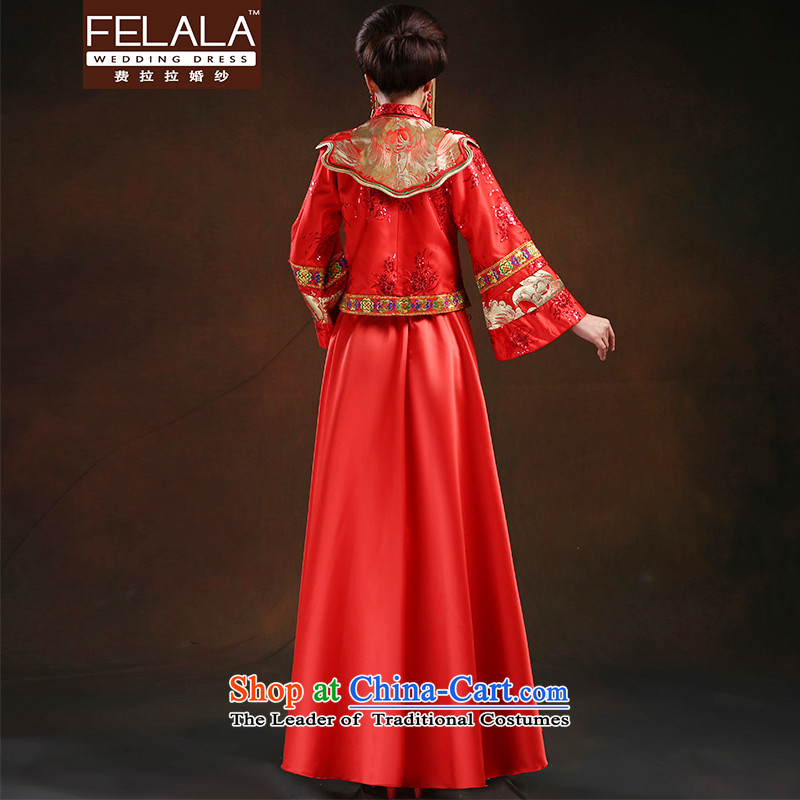 Ferrara 2015 Chinese antique dresses long bride, Sau Wo Service service women during pregnancy , S, bows Ferrara wedding (FELALA) , , , shopping on the Internet