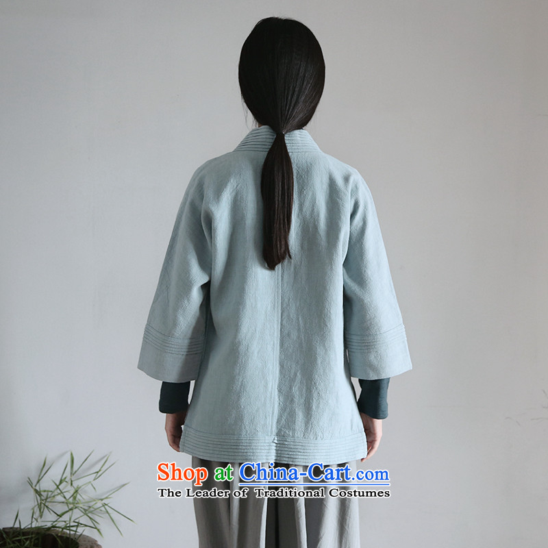 [nimble] Improved Han-style Han-cotton linen Chinese Tea-han-arts retro Han-tea was serving a light blue , L, nimble shopping on the Internet has been pressed.