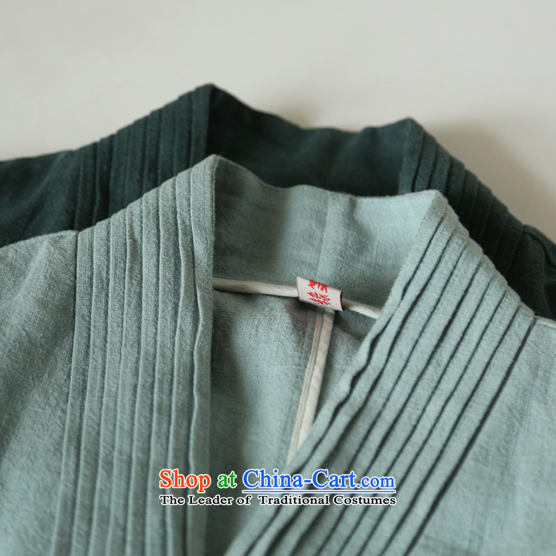 [nimble] Improved Han-style Han-cotton linen Chinese Tea-han-arts retro Han-tea was serving a light blue , L, nimble shopping on the Internet has been pressed.