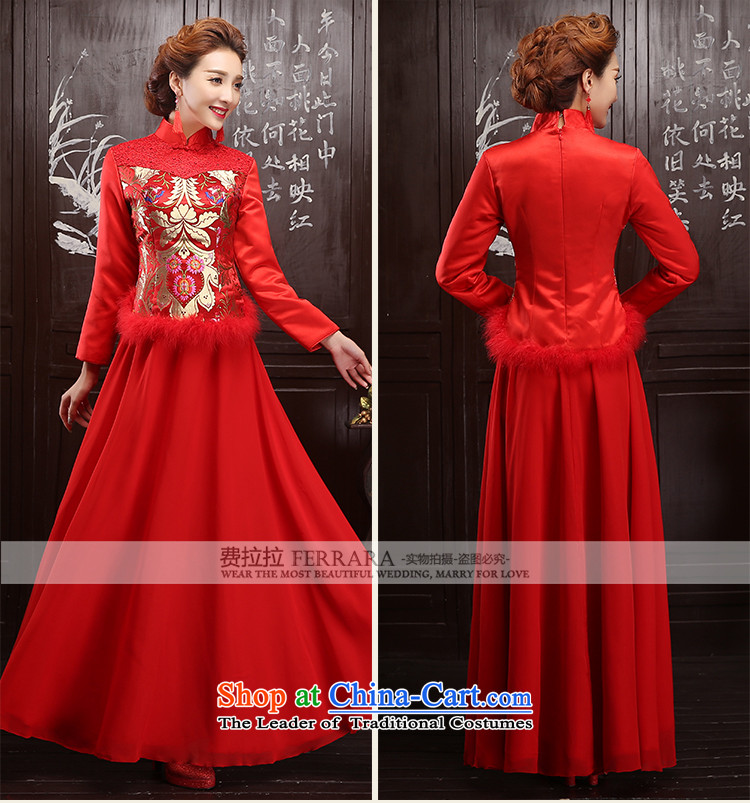 Ferrara 2015 winter new bride cheongsam long-sleeved winter clothing long wedding dress improved retro qipao L Suzhou shipment picture, prices, brand platters! The elections are supplied in the national character of distribution, so action, buy now enjoy more preferential! As soon as possible.