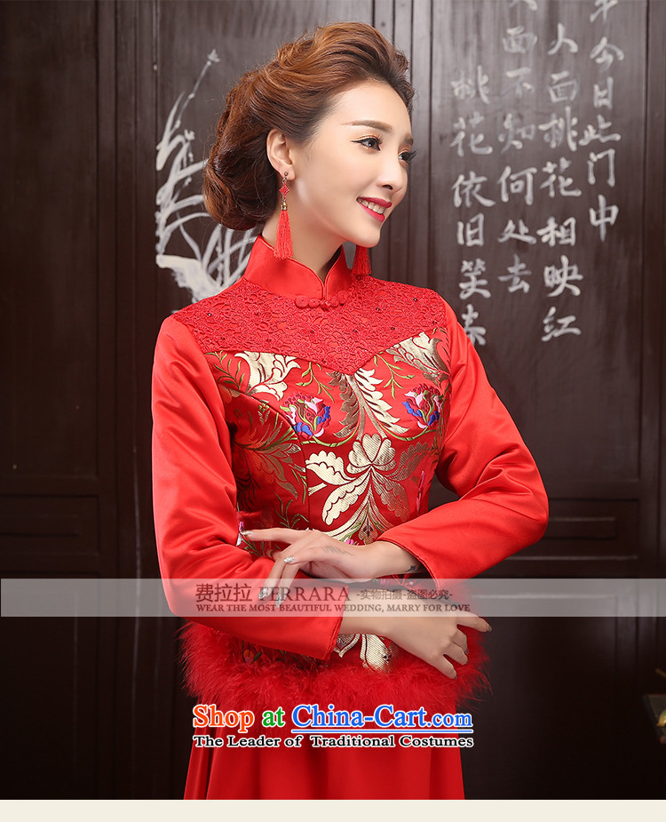Ferrara 2015 winter new bride cheongsam long-sleeved winter clothing long wedding dress improved retro qipao L Suzhou shipment picture, prices, brand platters! The elections are supplied in the national character of distribution, so action, buy now enjoy more preferential! As soon as possible.