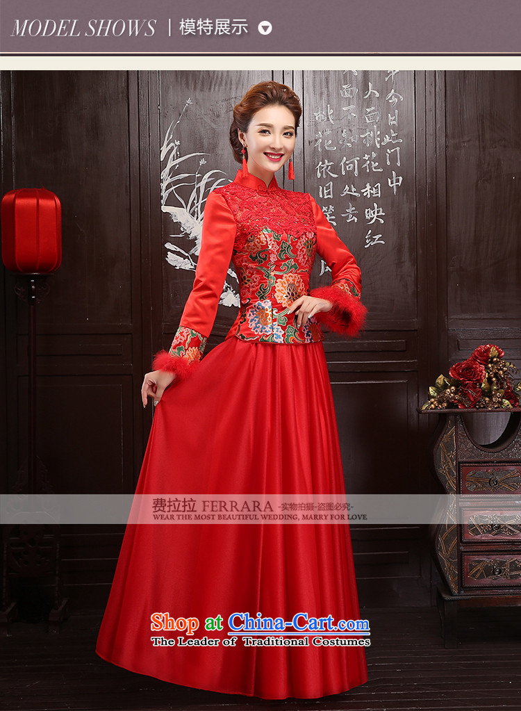 Ferrara red 2015 new winter clothing bride qipao gown winter bows long-sleeved qipao gown winter S) Picture, prices, brand platters! The elections are supplied in the national character of distribution, so action, buy now enjoy more preferential! As soon as possible.