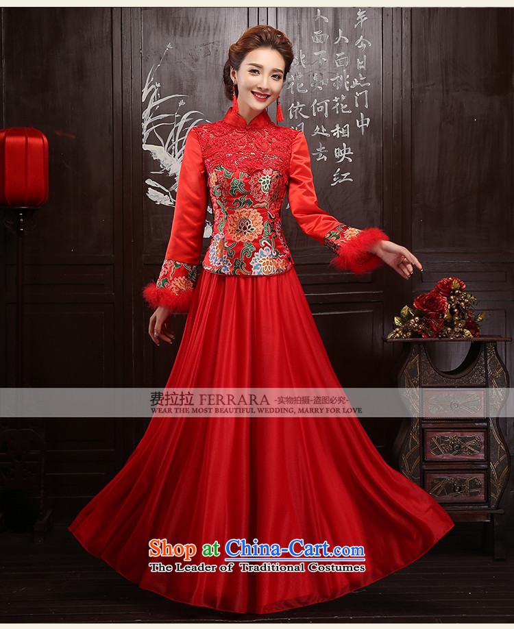 Ferrara red 2015 new winter clothing bride qipao gown winter bows long-sleeved qipao gown winter S) Picture, prices, brand platters! The elections are supplied in the national character of distribution, so action, buy now enjoy more preferential! As soon as possible.