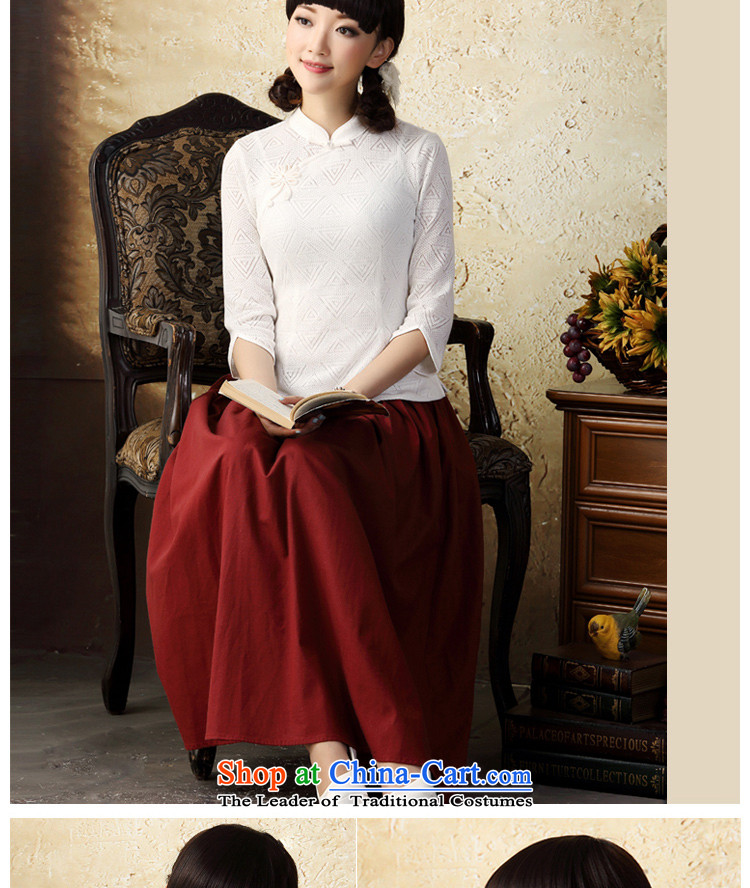 A Pinwheel Without Wind Yat Gardenia knitting sweater in cuff qipao improved China wind Tang Dynasty Chinese women of ethnic white S picture, prices, brand platters! The elections are supplied in the national character of distribution, so action, buy now enjoy more preferential! As soon as possible.