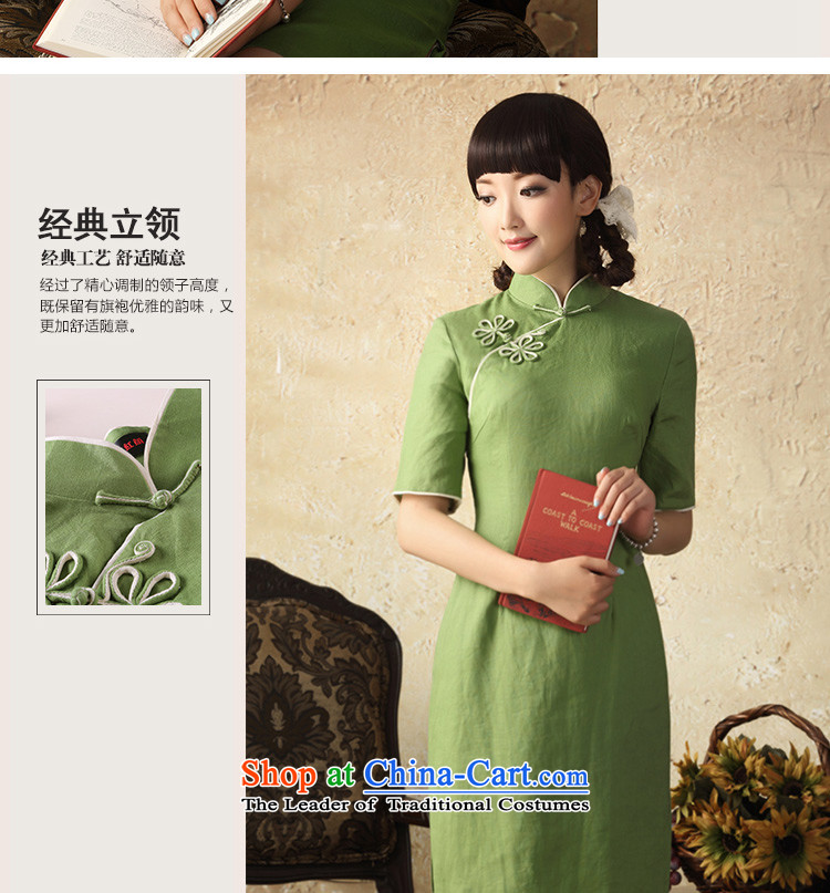 A Pinwheel Without Wind, linen flowers Yat cheongsam dress in spring and autumn 2015 improved stylish Sau San cotton linen cheongsam dress brown XL Photo, prices, brand platters! The elections are supplied in the national character of distribution, so action, buy now enjoy more preferential! As soon as possible.