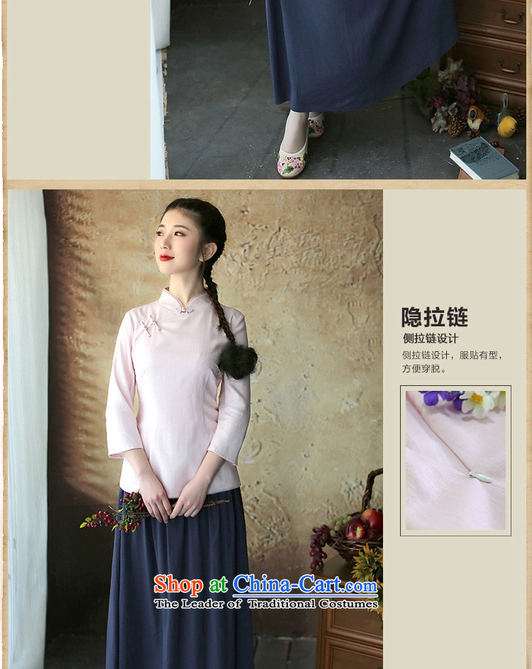 A Pinwheel Without Wind of youth culture and arts Yat cotton linen clothes improvement in the autumn of cuff cheongsam with China wind women of ethnic pink 2XL Photo, prices, brand platters! The elections are supplied in the national character of distribution, so action, buy now enjoy more preferential! As soon as possible.